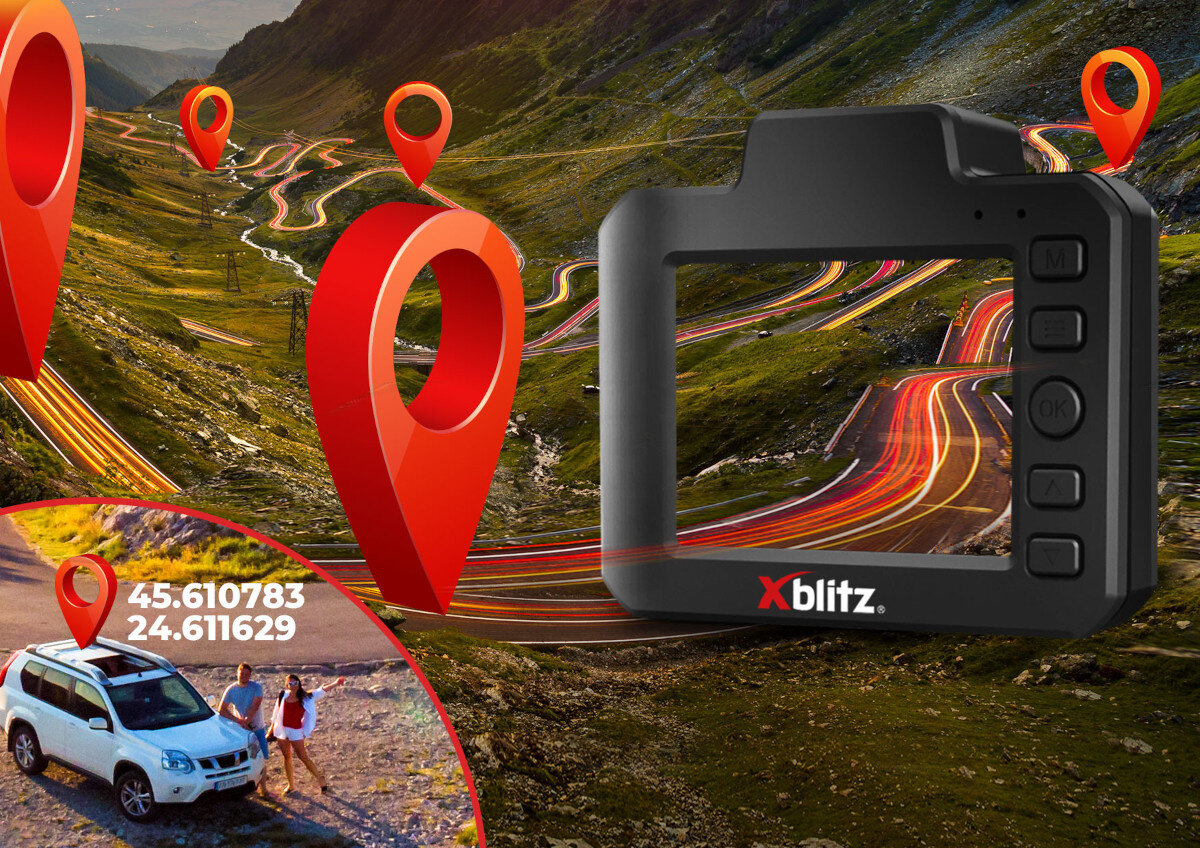 Wideorejestrator XBLITZ X7 GPS rejestrowanie polozenia pojazdu