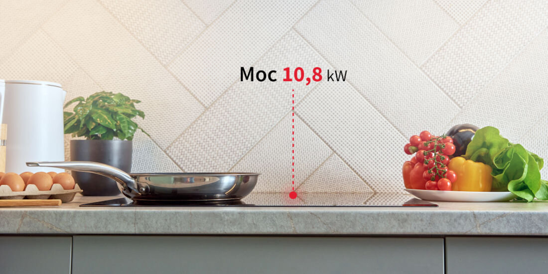 Plyta indukcyjna SHARP KH-9I39CS00 moc 10,8 kW unkcja InductionBoost