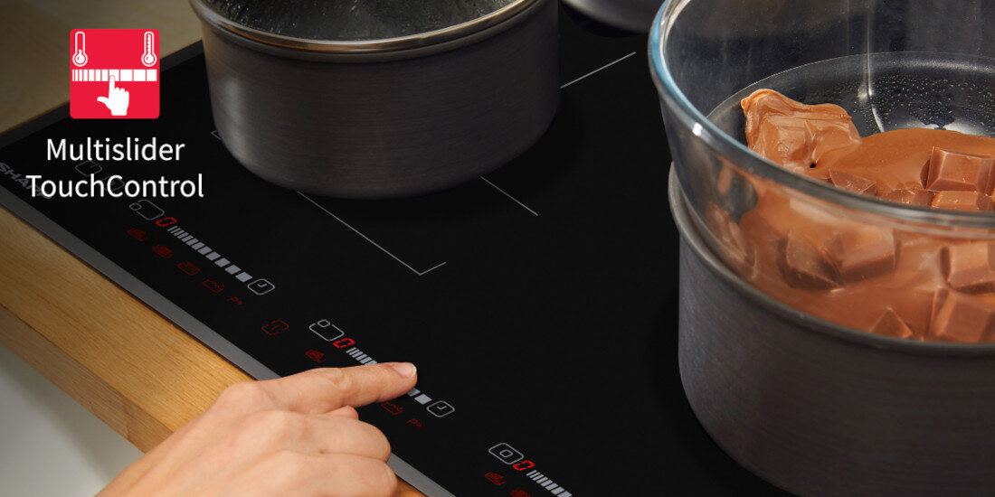 Plyta indukcyjna SHARP KH-9I39CS00 MultiSlider Touch Control intuicyjny panel 5 niezaleznych timerow funkcja Stop&Go