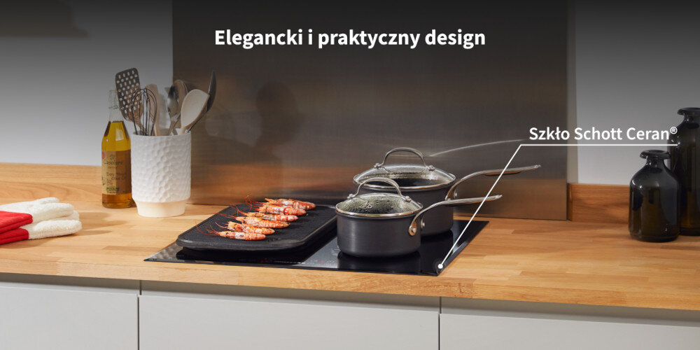 Płyta indukcyjna SHARP KH-6I38CS00 design szkło odporność na zarysowania