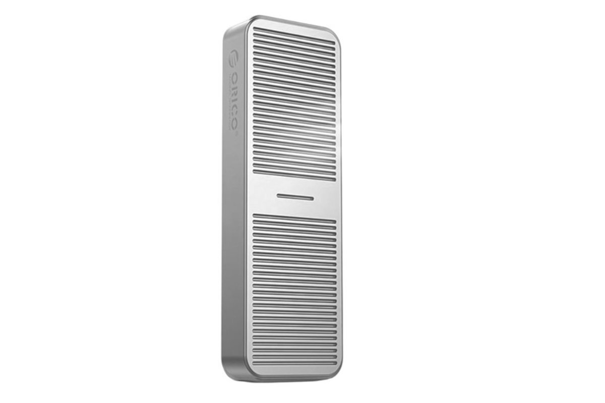ORICO M223C3-G4-GY-BP Przepustowość 20 Gb/s SSD USB 3.2 Gen2x2 prędkości do 2000 MB/s - obudowa na białym tle