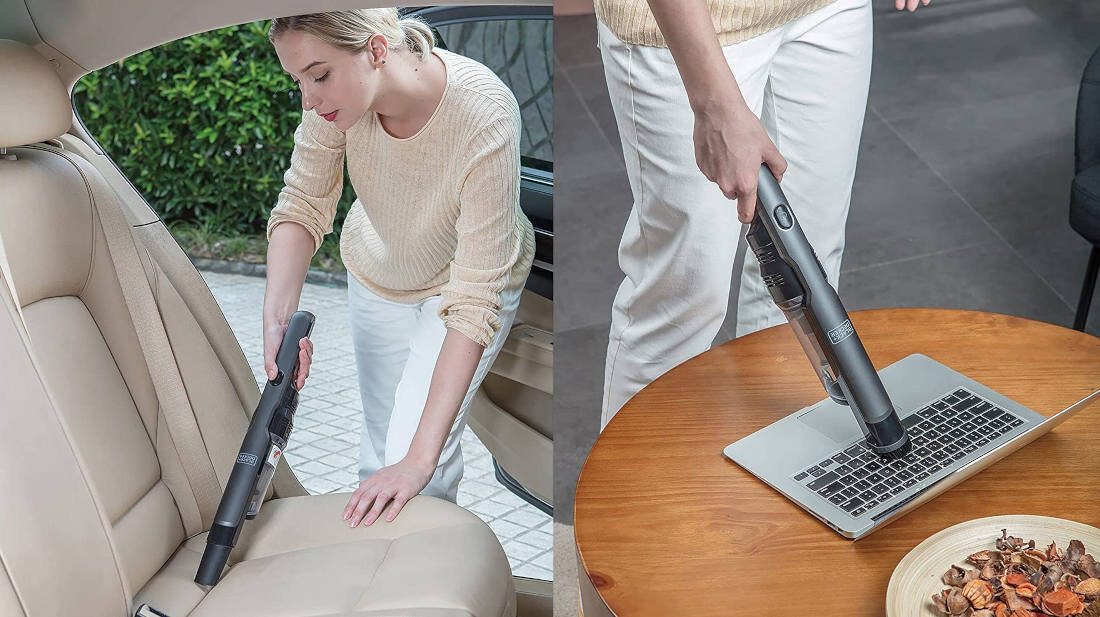 Odkurzacz reczny BLACK&DECKER DVC320B21-QW Szary wydajne dzialanie efektywne usuwanie zabrudzenia czas pracy