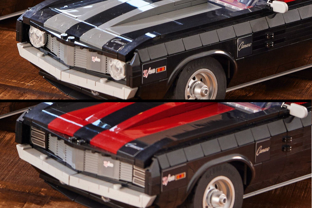 LEGO Icons Chevrolet Camaro Z28 10304 reflektory klasyczne ukryte