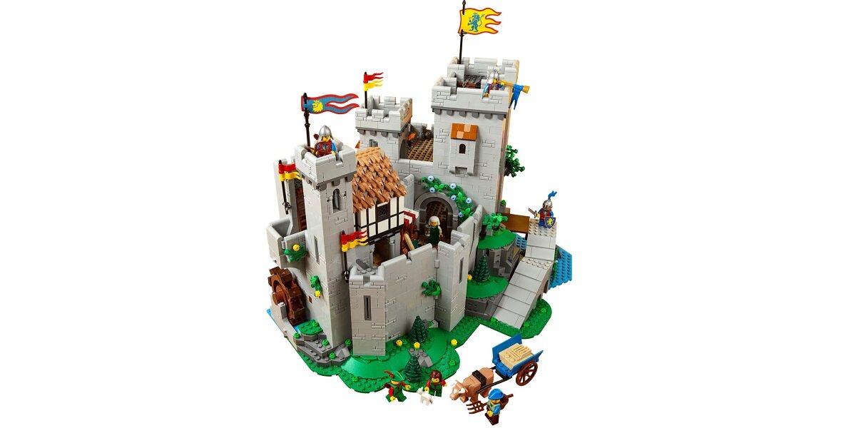 LEGO Icons Zamek rycerzy herbu Lew 10305 Wiele średniowiecznych detali