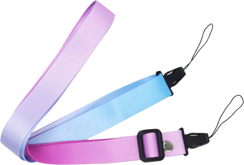 Pasek do aparatu LOVEINSTANT FujiFilm Instax Mini Różowo-niebieski kolor motyw zastosowanie długość mocowanie materiał