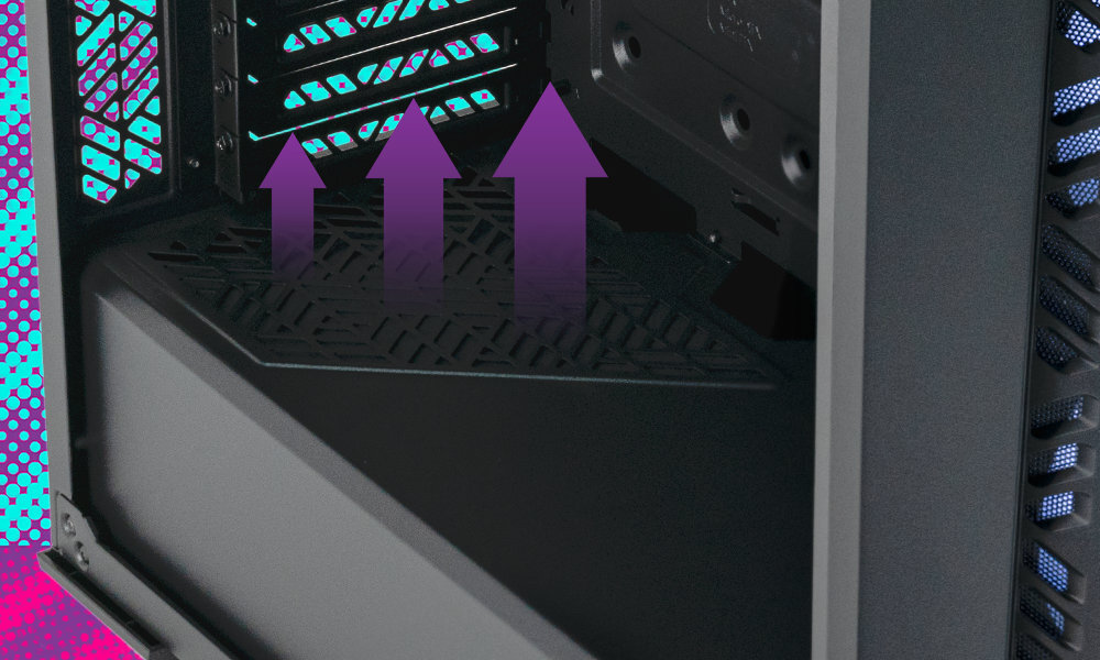 Obudowa COOLER MASTER MasterBox 520 Mesh Biały pokrywa zasilacza