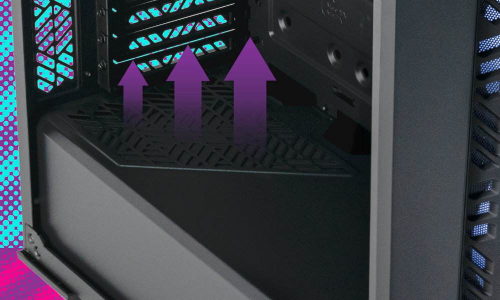 Obudowa COOLER MASTER MasterBox 520 Mesh Biały pokrywa zasilacza