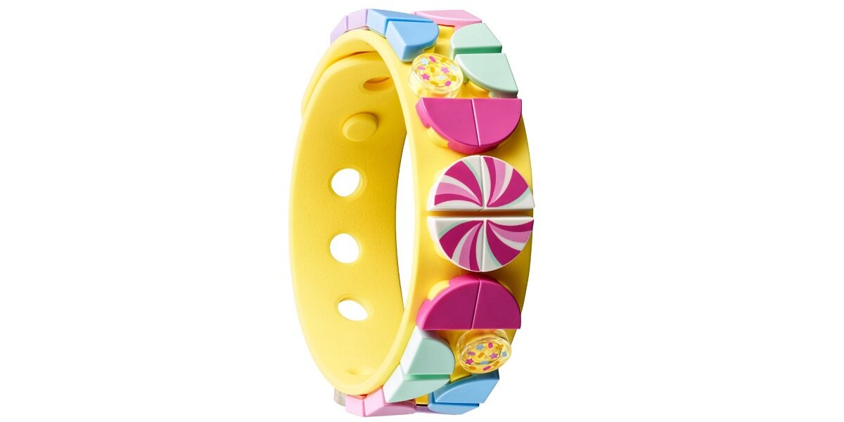 LEGO Dots Cukierkowa kicia: bransoletka i zawieszka na torbę 41944 W kieszonkowych rozmiarach