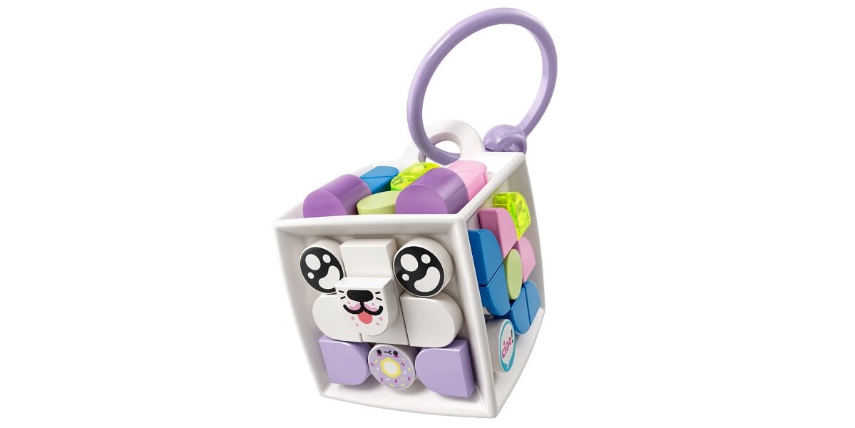 LEGO Dots Cukierkowa kicia: bransoletka i zawieszka na torbę 41944 W sam raz dla małych projektantów