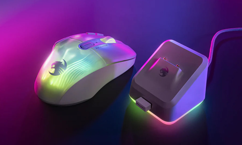 Mysz ROCCAT Kone XP Air ergonomię i wygodę tworzywo PTFE wbudowane przyciski i kółko 4D