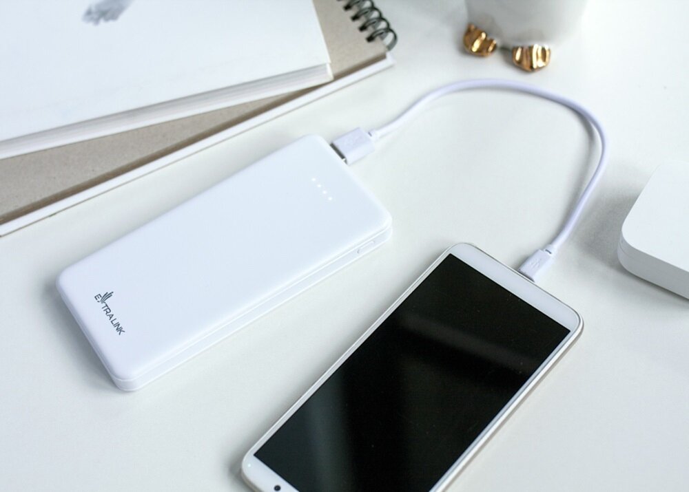 Powerbank EXTRALINK EPB-078W 10000mAh 10W Biały niewielkie wymiary, poręczny, łatwy w obsłudze