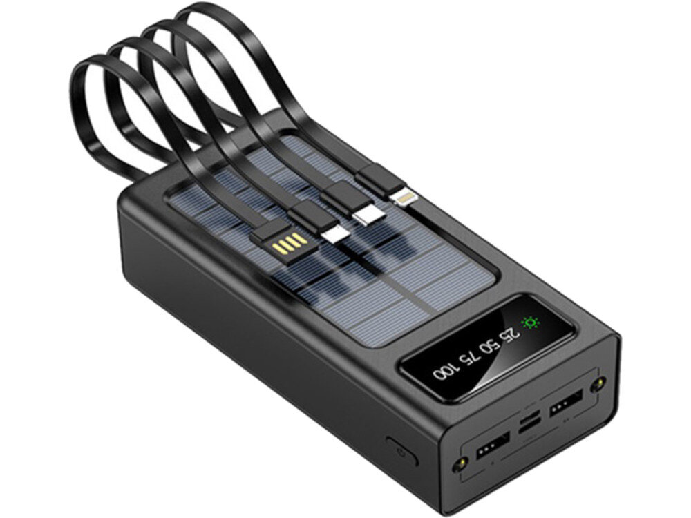 Powerbank solarny EXTRALINK EPB-093 30000 mAh Czarny roznorodne zlacza
