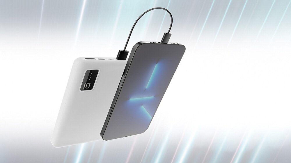 Powerbank EXTRALINK EPB-098W 10000 mAh Biały kompatybilnść z wieloma urządzeniami, jednoczesne ładowanie dwóch urządzeń, codzienne użytkowanie