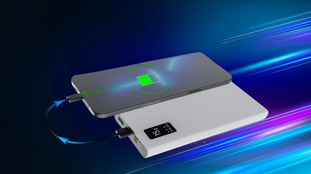Powerbank EXTRALINK EPB-067W 10000mAh 22.5W Biały dwa wejściowe załącza, wygodne ładowanie, elastyvczne ładowanie urządzeń