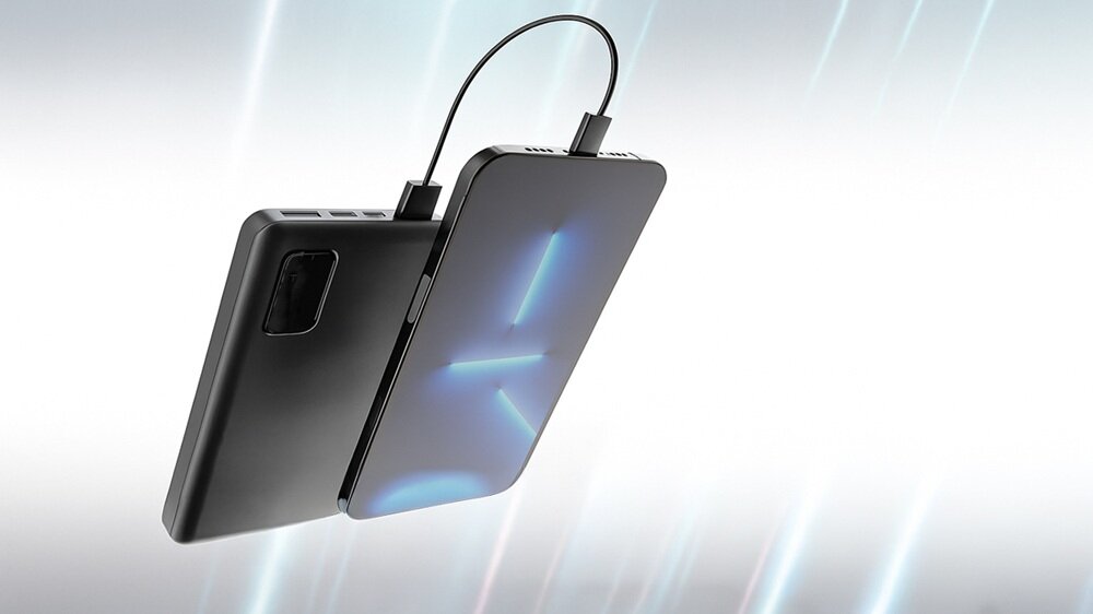 Powerbank EXTRALINK EPB-098B 10000 mAh Czarny kompatybilnść z wieloma urządzeniami, jednoczesne ładowanie dwóch urządzeń, codzienne użytkowanie