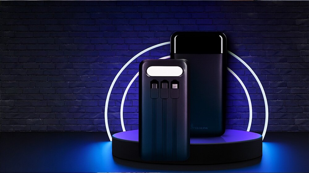 Powerbank EXTRALINK EPB-124 30000mAh Czarny wbudowana latarka LED, szybkie sprawdzanie poziomu naładowania, łatwe ładowanie, do wielu urzadzeń