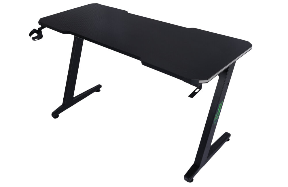 Biurko GAMESHARK Zeo powłoka karbon antypoślizgowa ergonomiczny blat