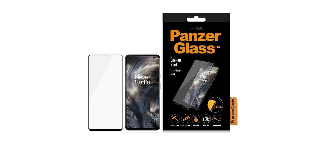 PanzerGlass E2E Super+ OnePlus Nord szkło hartowane ochrona ekranu edge-to-edge i case-friendly