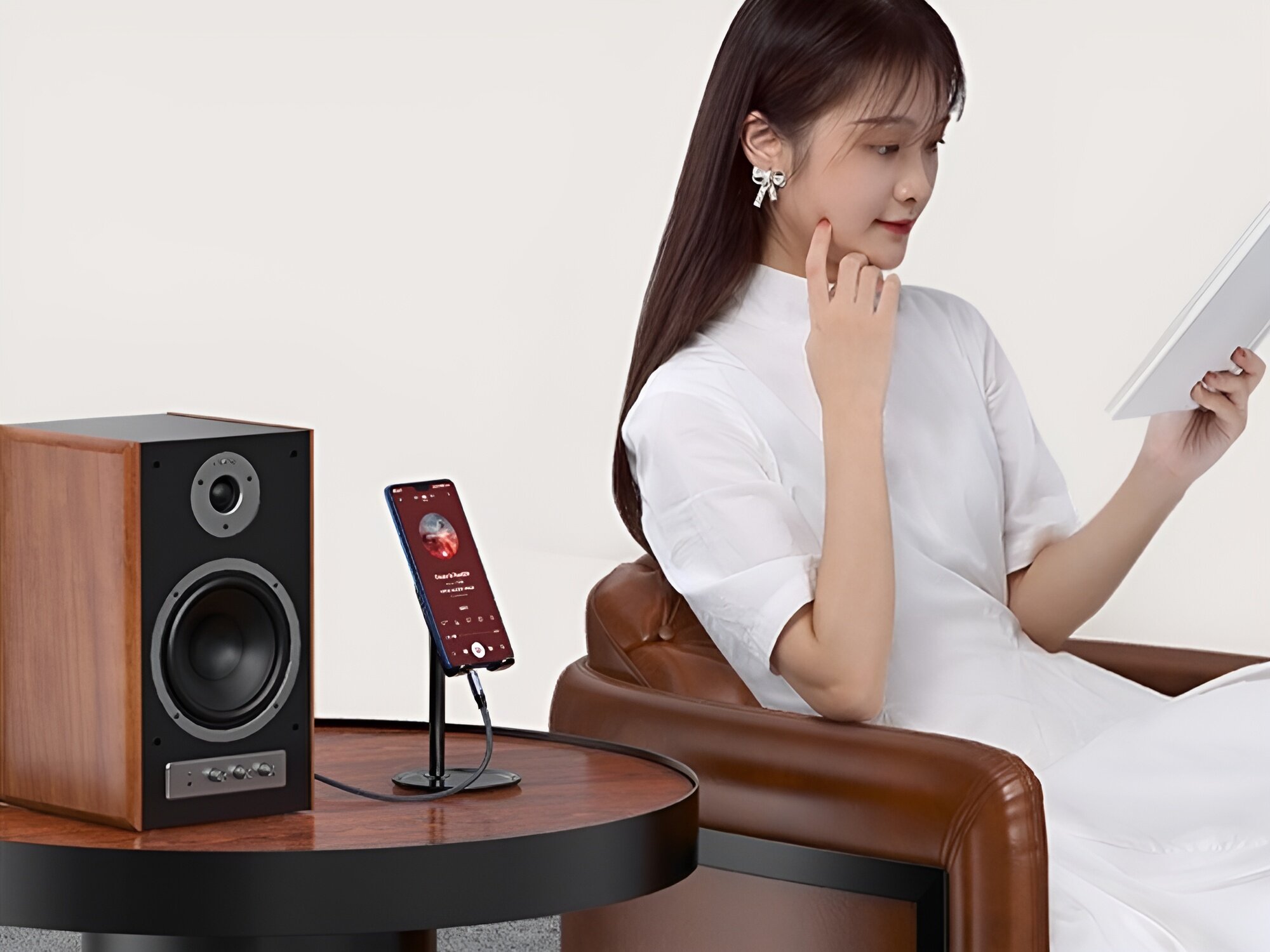 Kabel USAMS US-SJ539 Jack 3.5 - 6.5 mm
            kabel podpięty do telefonu i kolumny sygnał audio złącza jack smartfon laptop wzmacniacz monitory instrumenty do użytku domowego profesjonalnego