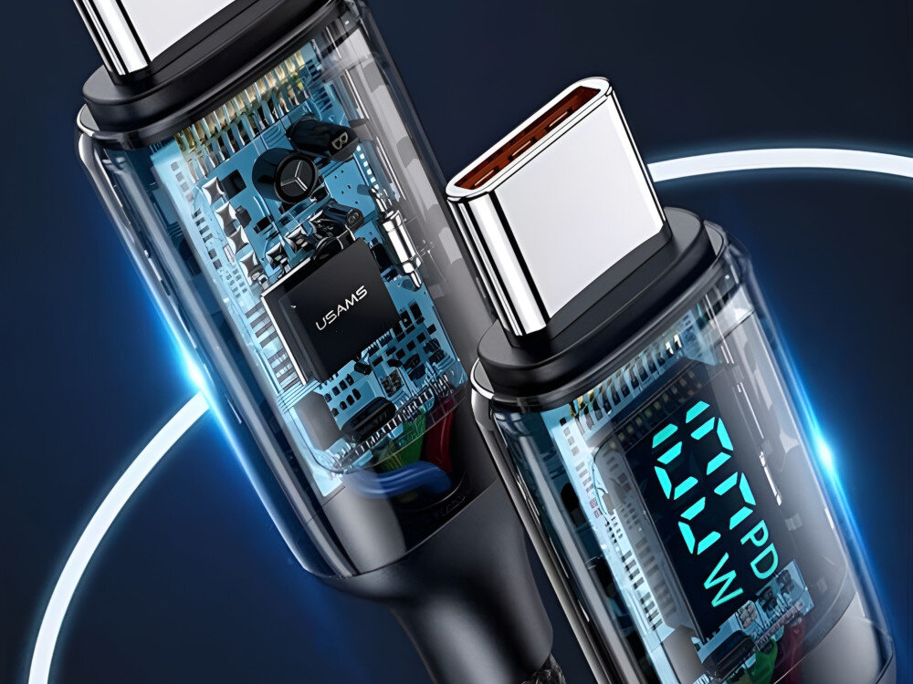 Kabel USB-A USB-C USAMS U78 100 W Układ scalony chroni urządzenie bezpieczne i stabilne ładowanie