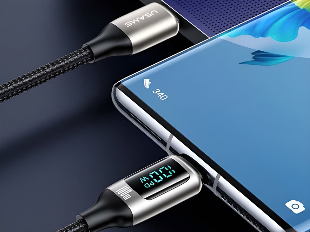 Kabel USB-A USB-C USAMS U78 100 W natężeniu 2A jednoczesną transmisję danych stabilne ładowanie