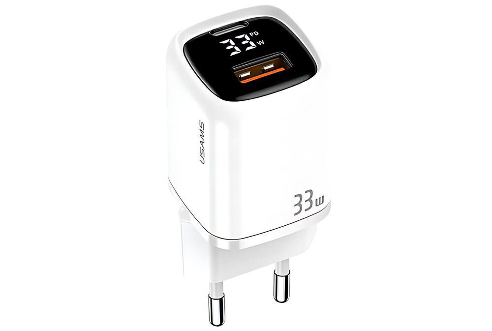 Ładowarka sieciowa USAMS US-CC152 33W Fast Charging Biały
ładowarka na białym tle
ładowarka ładowanie zasilanie