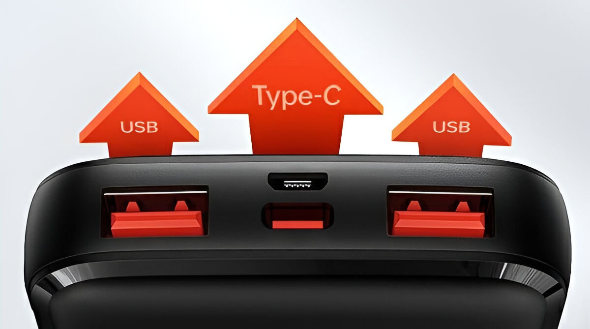 Powerbank USAMS 10KCD16101 22.5W 10000 mAh Czarny pojemność 100000 mAh Power Delivery Quick Charge 3.0 2 wyjścia szybkiego ładowania USB-A równoczesne ładowanie trzech urządzeń USB-C 22,5 W Micro_USB