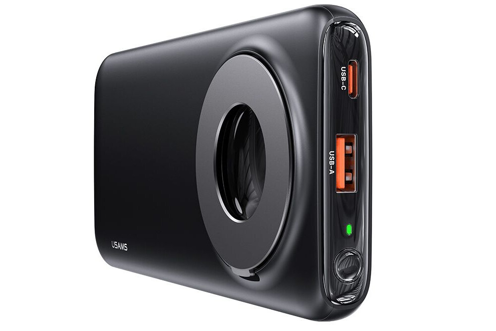 Powerbank USAMS PB62 Magnetic Wireless DP Fast Charge 10000 mAh 20W Czarny