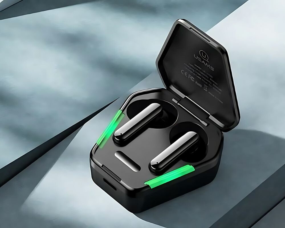 Słuchawki dokanałowe USAMS JY Series BHUJY01 Wodoodporne design komfort lekkość dźwięk jakość wrażenia słuchowe ergonomia lekkość sport aktywność podróże czas pracy działanie akumulator 