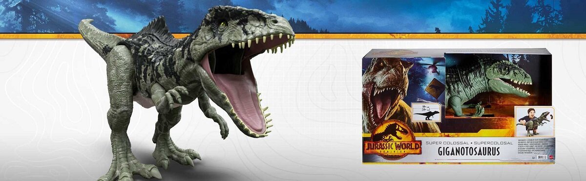 Figurka MATTEL Jurassic World Kolosalny Dinozaur GWD68 dzieci dinozaur duża figurka zabawka dzieci w wieku 4 5 6 7 8 lat dziewczynki chłopcy do zbierania do kolekcjonowania kolekcjonerski prezent urodziny święta Boże Narodzenie Gwiazdka Chanuka prezent świąteczny impreza jurassic-world park jw dominion obóz kredowy figurka akcji ogromny dinozaur olbrzymi dinozaur gigantyczny mega gigantyczny brzuch połykanie jedzenie mattel gwd68