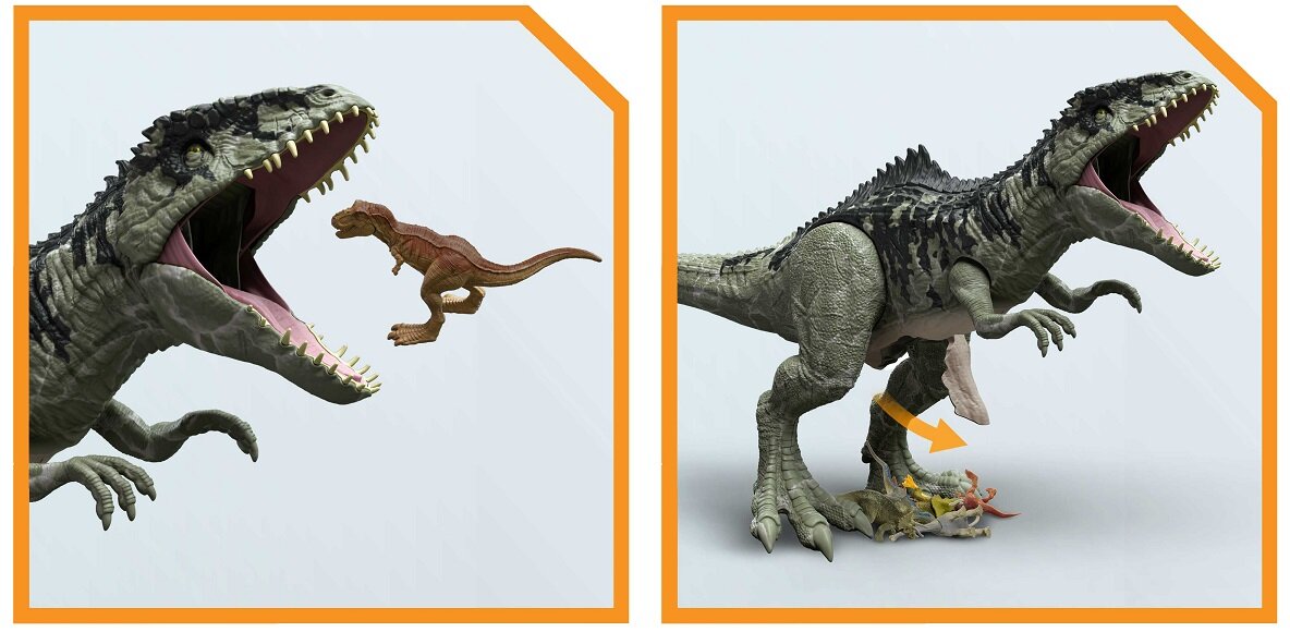 Figurka MATTEL Jurassic World Kolosalny Dinozaur GWD68 dzieci dinozaur duża figurka zabawka dzieci w wieku 4 5 6 7 8 lat dziewczynki chłopcy do zbierania do kolekcjonowania kolekcjonerski prezent urodziny święta Boże Narodzenie Gwiazdka Chanuka prezent świąteczny impreza jurassic-world park jw dominion obóz kredowy figurka akcji ogromny dinozaur olbrzymi dinozaur gigantyczny mega gigantyczny brzuch połykanie jedzenie mattel gwd68