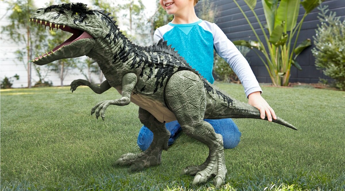 Figurka MATTEL Jurassic World Kolosalny Dinozaur GWD68 dzieci dinozaur duża figurka zabawka dzieci w wieku 4 5 6 7 8 lat dziewczynki chłopcy do zbierania do kolekcjonowania kolekcjonerski prezent urodziny święta Boże Narodzenie Gwiazdka Chanuka prezent świąteczny impreza jurassic-world park jw dominion obóz kredowy figurka akcji ogromny dinozaur olbrzymi dinozaur gigantyczny mega gigantyczny brzuch połykanie jedzenie mattel gwd68