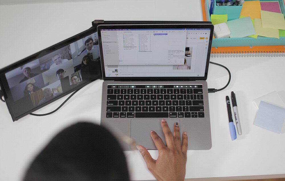 Monitor MOBILE PIXELS Duex Plus Gunmetal kompatybilność system technologie działanie współpraca