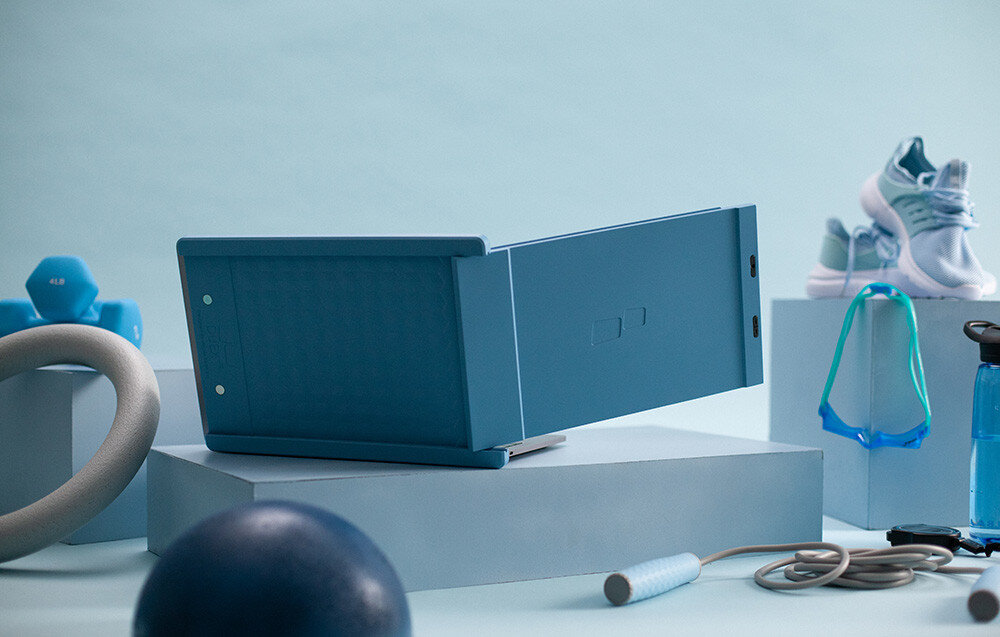 Monitor MOBILE PIXELS Duex Lite Sky Blue konstrukcja waga lekkość przekątna składanie montaż