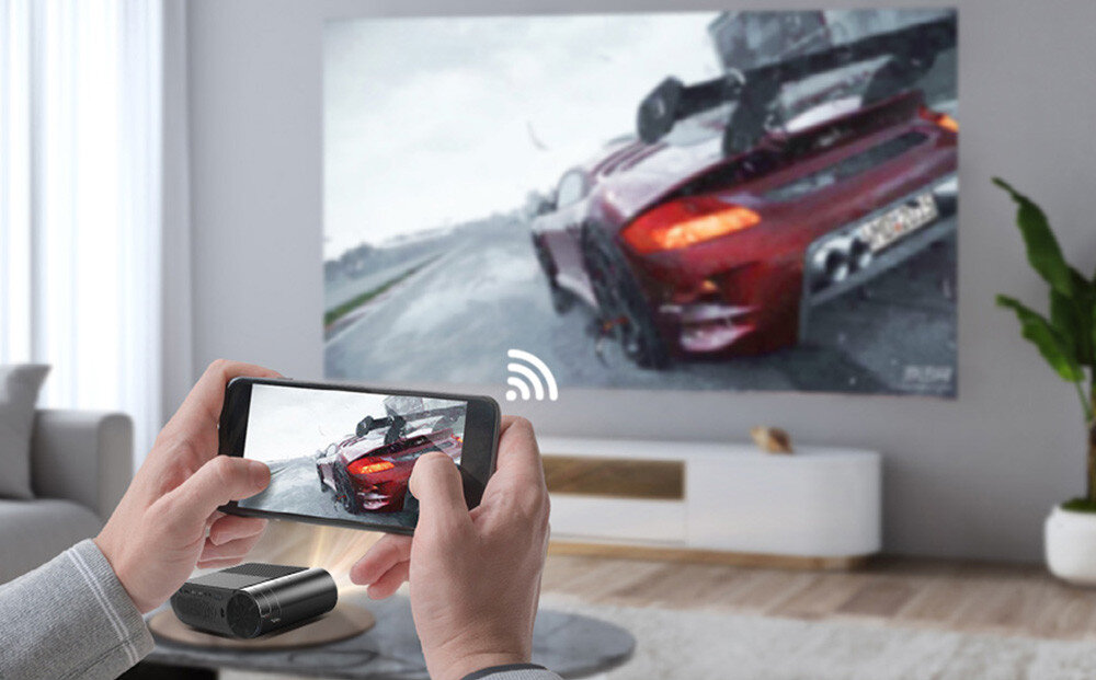 Projektor BYINTEK Sky K9 Mulitscreen łączność Wi-Fi Miracast udostępnianie ekranu