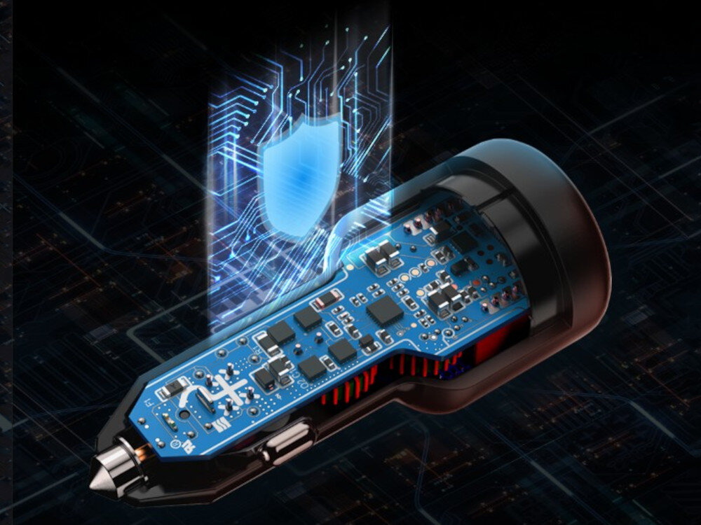 Ładowarka samochodowa OPPO Supervooc 80W Czarny zabezpieczenia temperatura działanie mechanizmy czujnik