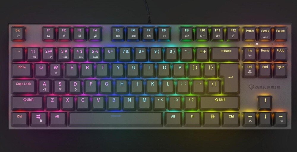 Klawiatura GENESIS Thor 303 TKL klawisze funkcyjne obsługa