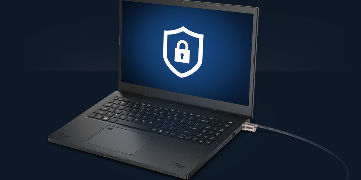 Laptop ACER TravelMate Vero Niezawodny system zabezpieczeń
