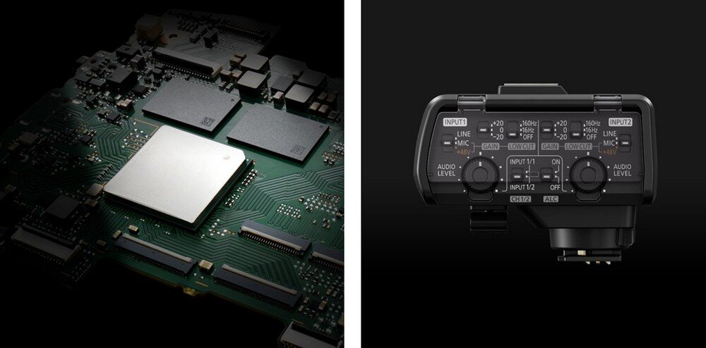 Aparat PANASONIC DC-GH6  zdjęcia obiektyw ekran wizjer ogniskowa przysłona migawka obudowa bateria zasilanie filmy nagrywanie rozdzielczość matryca rozmiar przekątna tryby iso montaż lampa światło przyciski sterowanie menu kontrast jasność balans bieli filtry cmos karta pliki format zapis seria