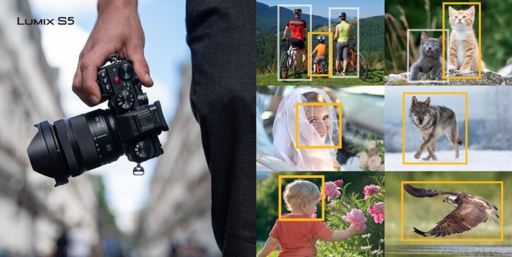 Aparat PANASONIC DC-S5  zdjęcia obiektyw ekran wizjer ogniskowa przysłona migawka obudowa bateria zasilanie filmy nagrywanie rozdzielczość matryca rozmiar przekątna tryby iso montaż lampa światło przyciski sterowanie menu kontrast jasność balans bieli filtry cmos karta pliki format zapis seria