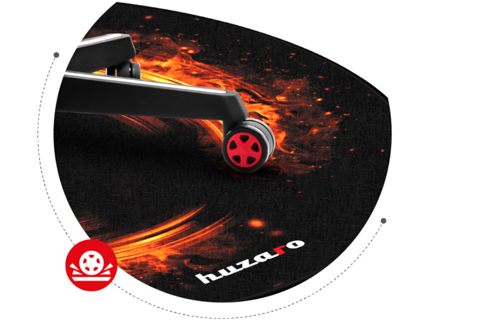 Mata pod fotel gamingowy HUZARO Floormat tworzywo wykonanie guma antypoślizgowa podstawa