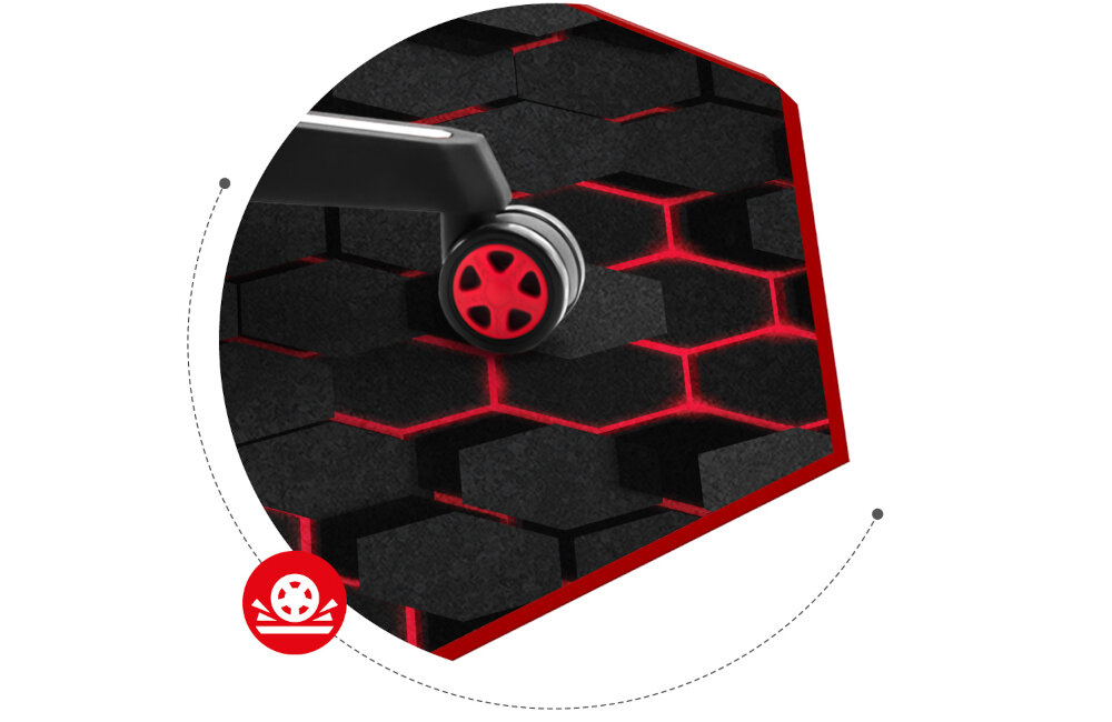 Mata pod fotel gamingowy HUZARO Floormat tworzywo wykonanie guma antypoślizgowa podstawa