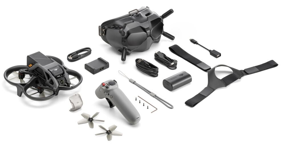 Dron DJI Avata bateria lot sterowanie akrobacje czas lotu zasięg funkcje lądowanie kamera rozdzielczość filmy zdjęcia nagrywanie jakość ładowanie aplikacja przesył pilot śmigła stabilizacja fotografia waga wymiary konstrukcja obudowa korpus ramiona silnik