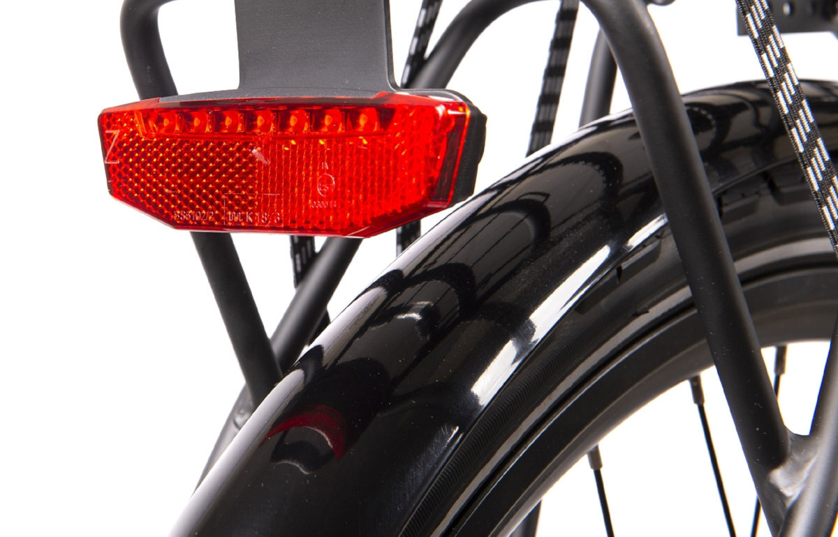 ROWER ELEKTRYCZNY MIEJSKI ARGENTO OMEGA 28 BIAŁY D46 18 błotniki osłona łańcuch czystość