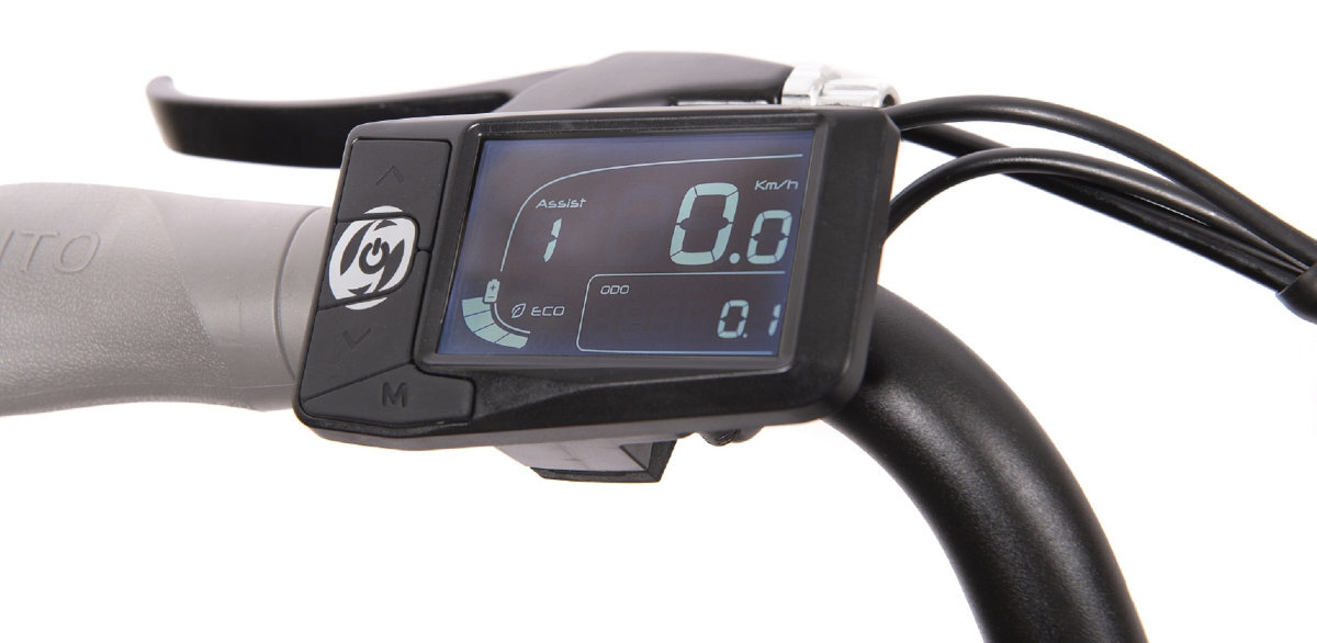 ROWER ELEKTRYCZNY MIEJSKI ARGENTO OMEGA 28 BIAŁY D46 18 wyświetlacz informacje czytelny