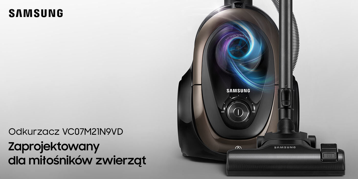 Odkurzacz dla właścicieli zwierząt Samsung VC07M21N9VD dostępny w ofercie Media Expert Odkurzacz dla właścicieli zwierząt Samsung VC07M21N9VD dostępny w ofercie Media Expert