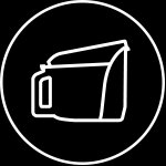 Z pojemnikiem na kurz o wielkości 1,5 l Z pojemnikiem na kurz o wielkości 1,5 l