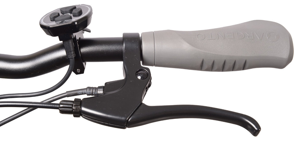 ROWER ELEKTRYCZNY SKŁADANY ARGENTO PIUMA 20 CZARNO-NIEBIESKI U42 16 wyswietlacz