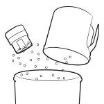 Trzeci krok opróżniania pojemnika na śmieci