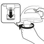 Drugi krok opróżniania pojemnika na śmieci